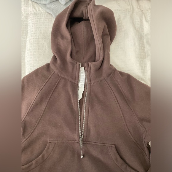 lululemon Scuba Half-Zip Hoodie brown Xs/small size - Picture 9 of 10